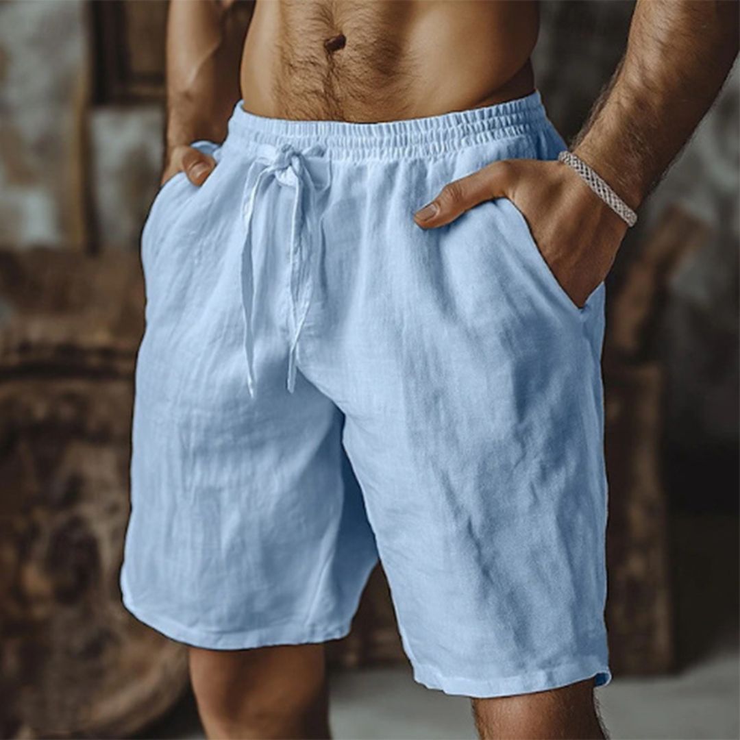 Linen Drawstring Shorts Men | Clara Vienne