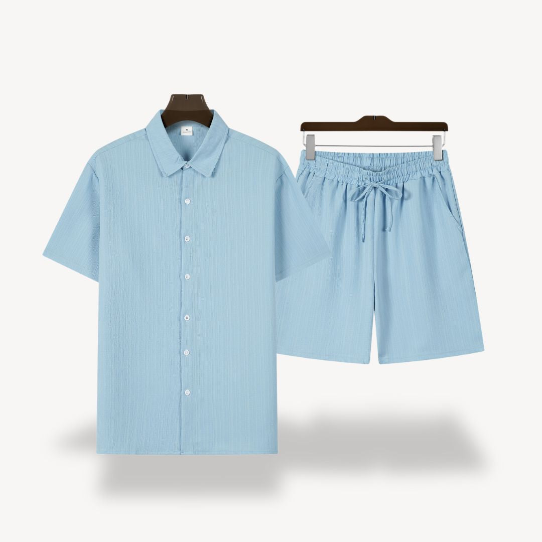 Linen Shirt Shorts Set Men | Clara Vienne