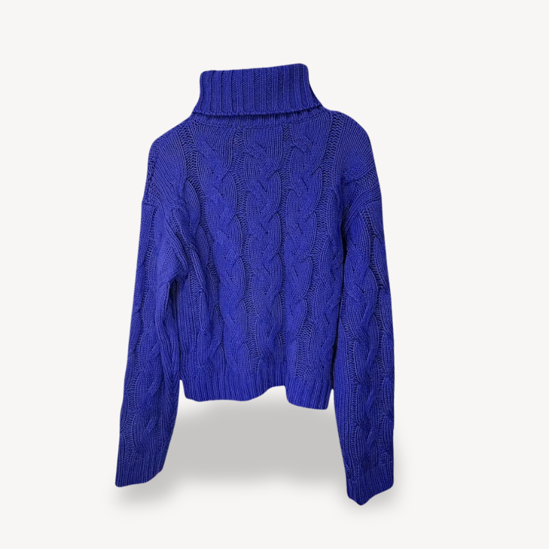 Cable Knit Turtleneck Sweater | Clara Vienne