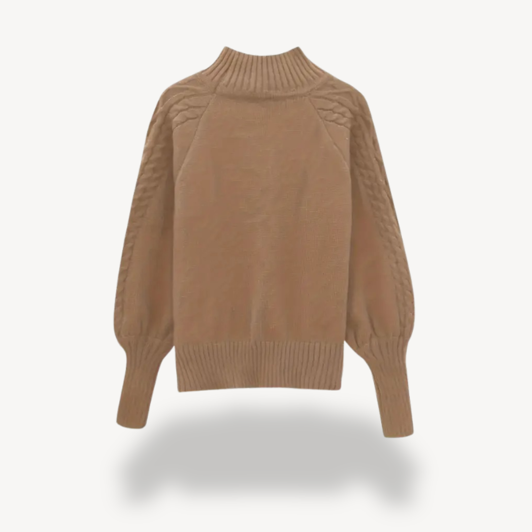 Cable Knit Turtleneck Sweater for Women | Clara Vienne
