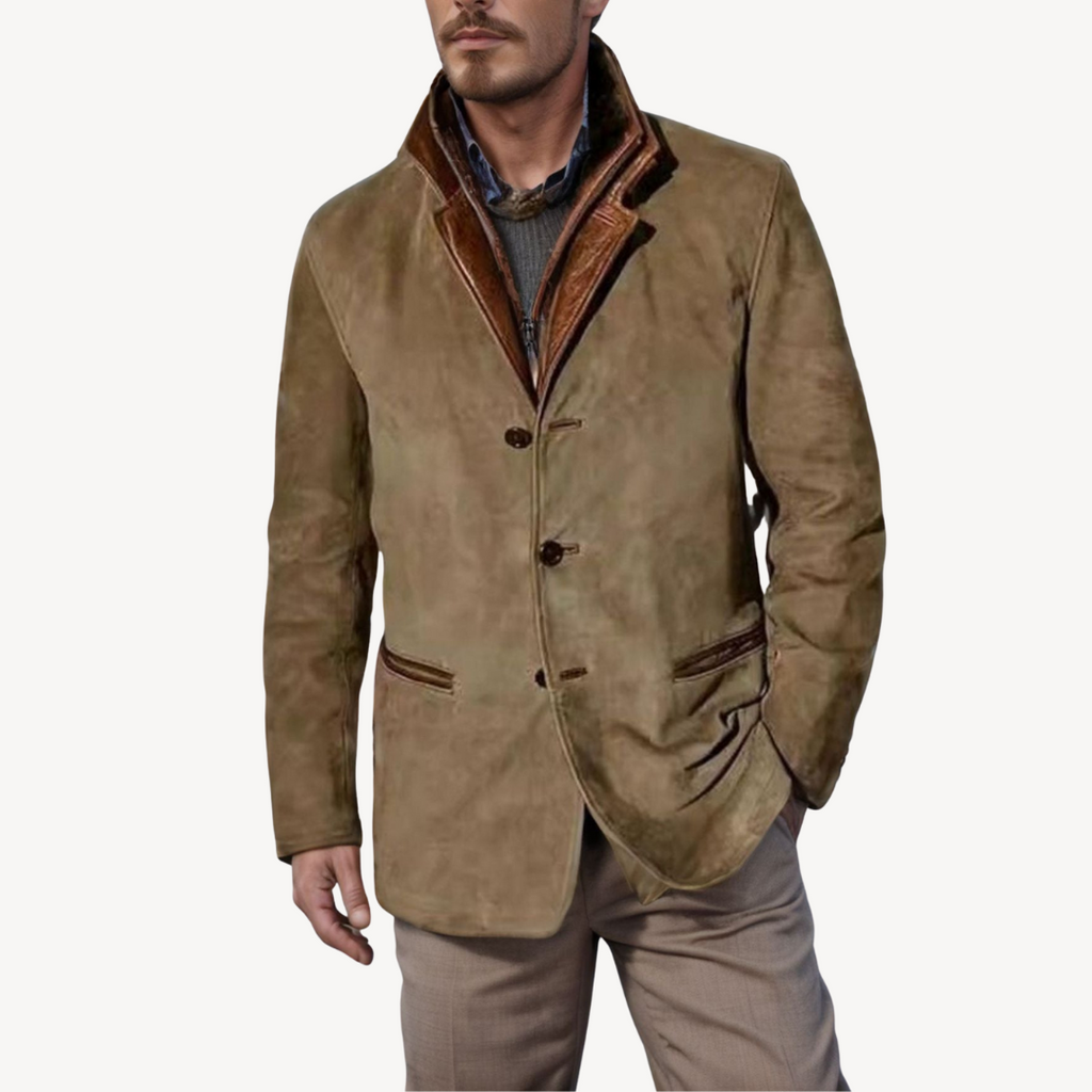 Men's Casual Suede Jacket | Clara Vienne