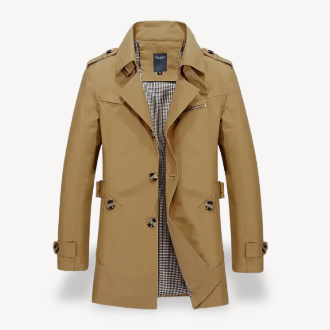 Men's Casual Slim Fit Trench Coat | Clara Vienne