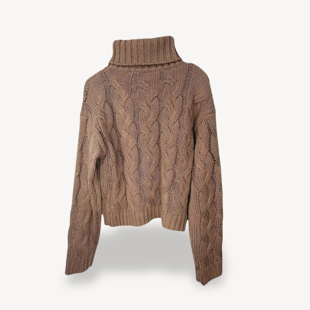 Cable Knit Turtleneck Sweater | Clara Vienne