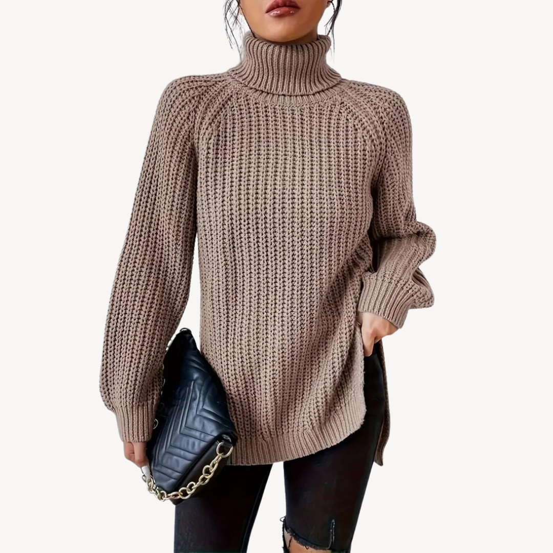 Chunky Knit Turtleneck Sweater for Women | Clara Vienne