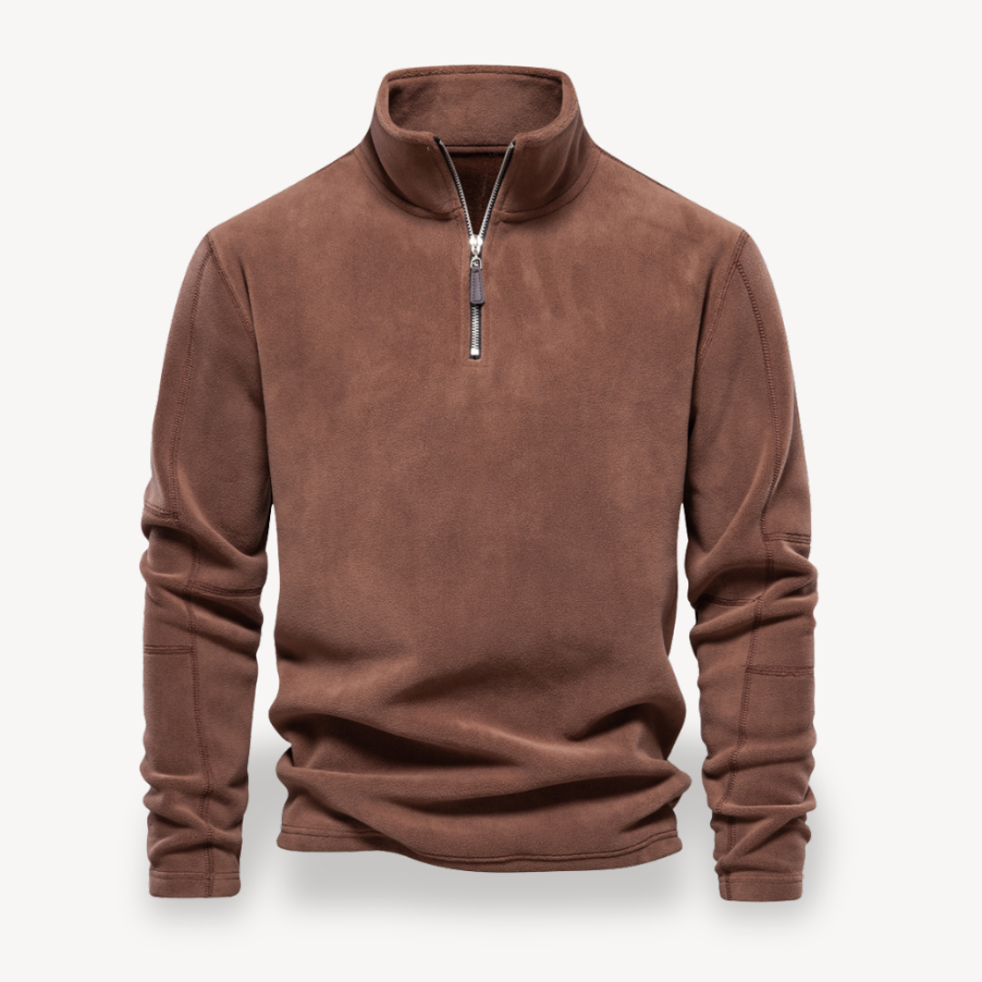 Fleece Quarter-Zip Pullover for Men | Clara Vienne