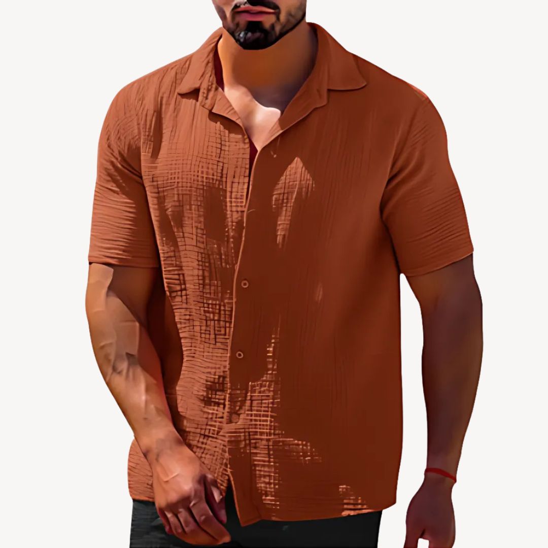 Linen Short Sleeve Shirt Men | Clara Vienne