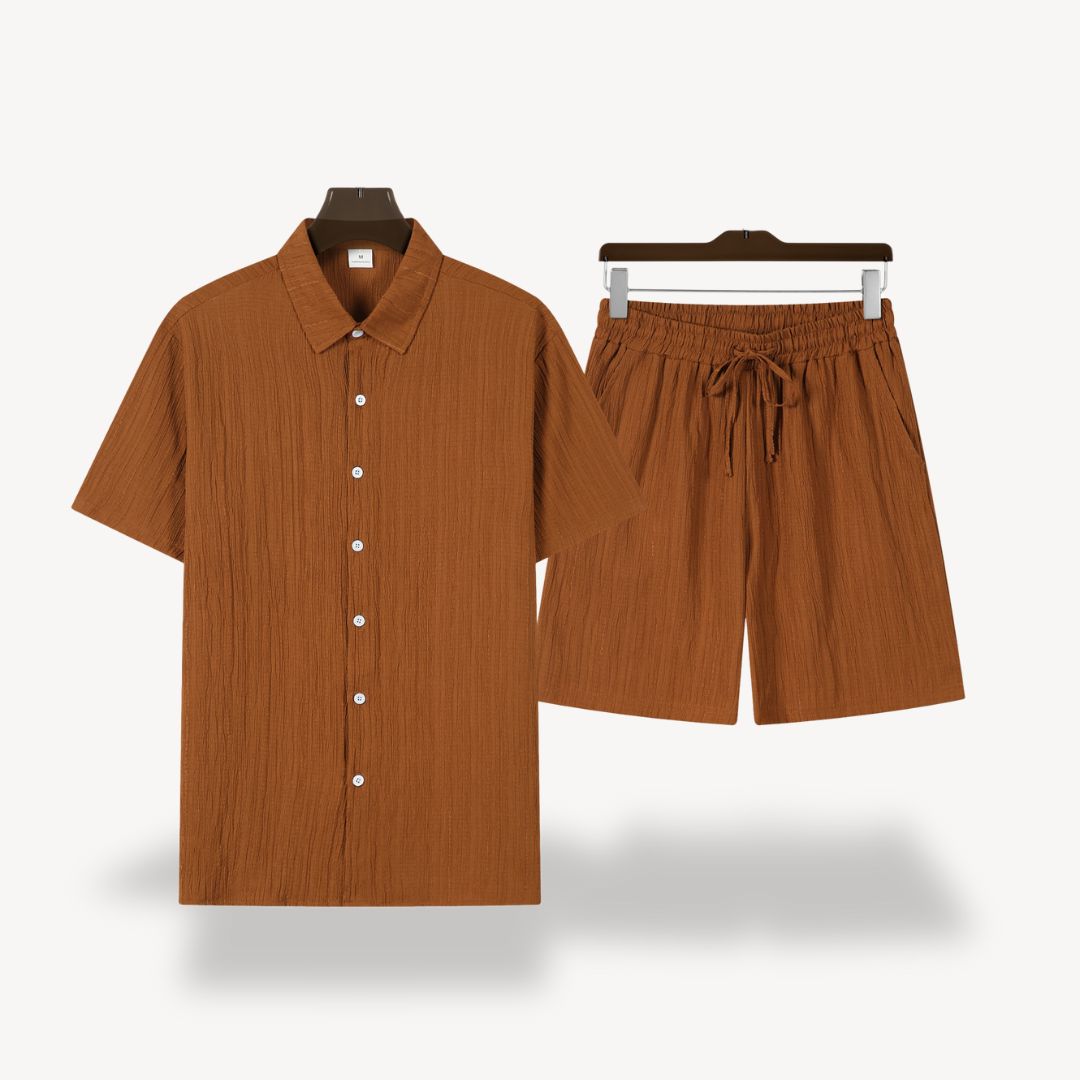 Linen Shirt Shorts Set Men | Clara Vienne