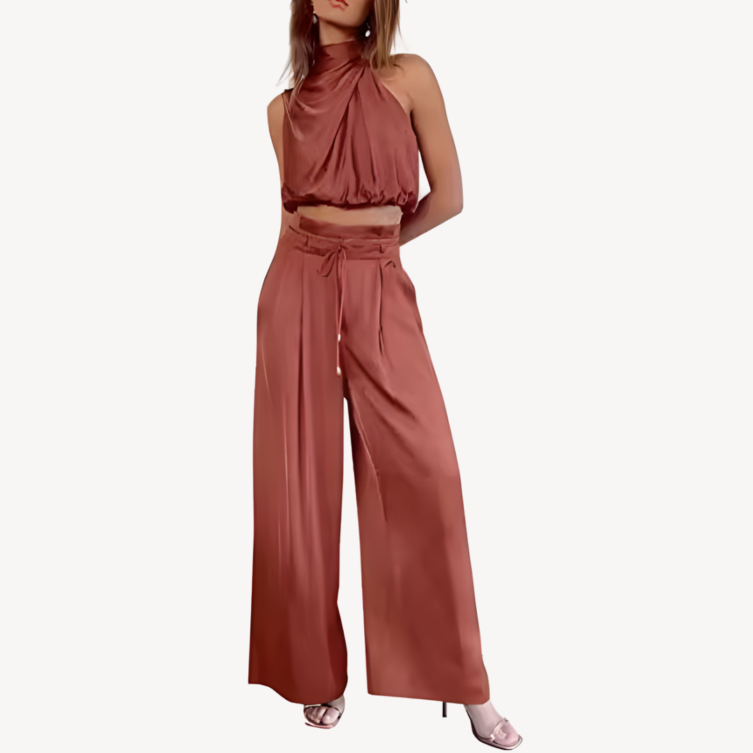 Clara Vienne | Women's Satin Two-Piece Set
