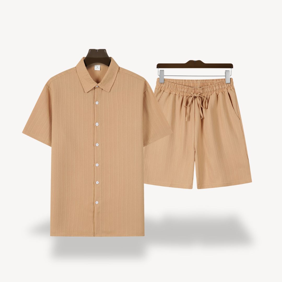 Linen Shirt Shorts Set Men | Clara Vienne