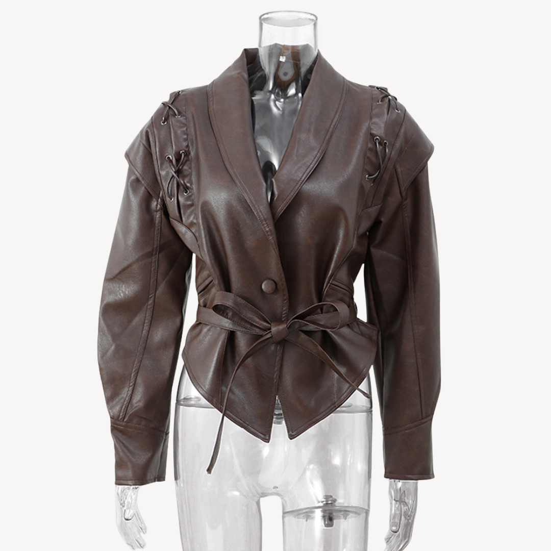 Leather Puffer Blazer Jacket for Women | Clara Vienne