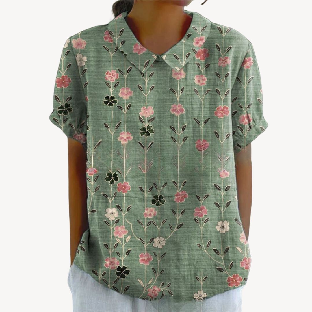 Floral Print Button-Up Shirt Women | Clara Vienne