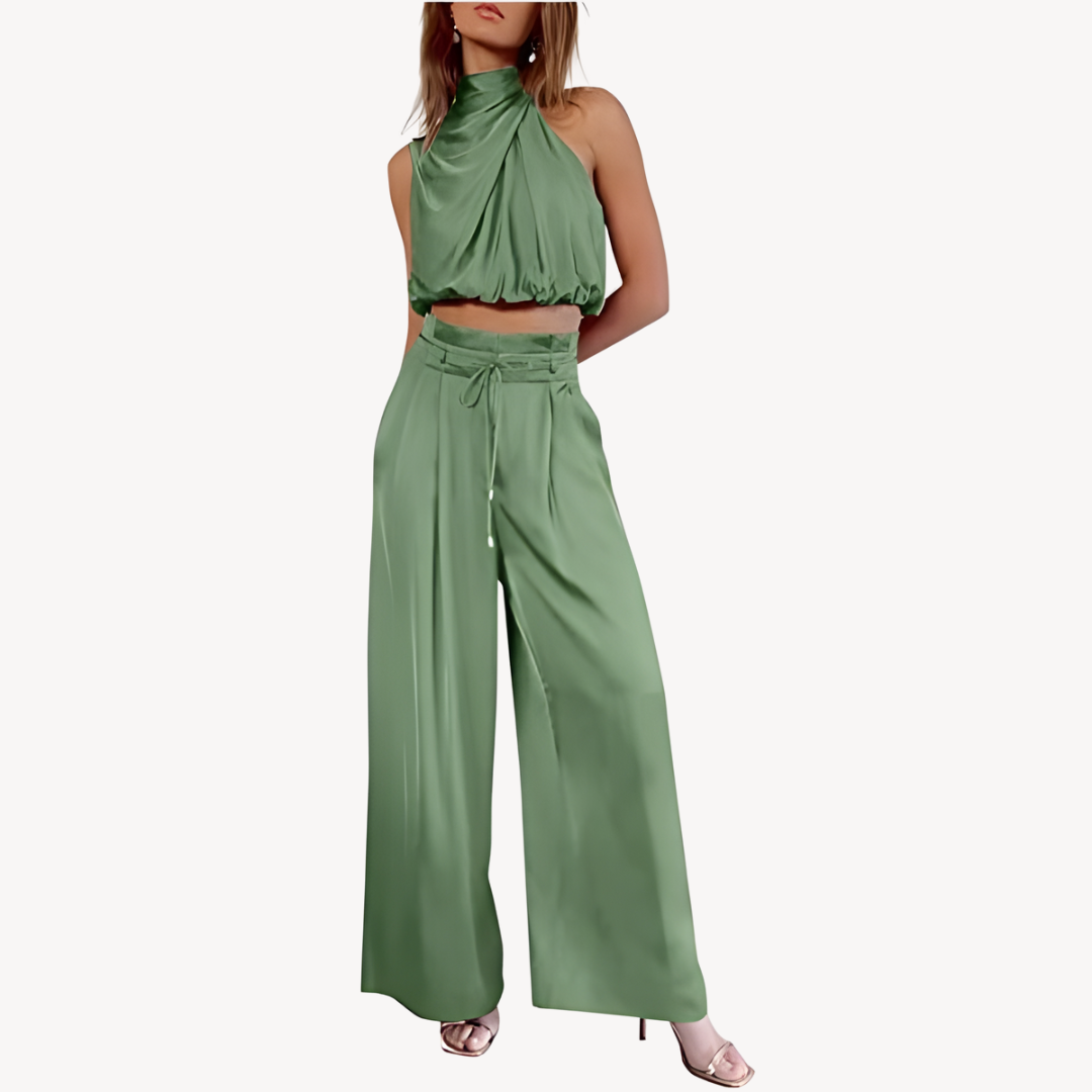 Clara Vienne | Women's Satin Two-Piece Set