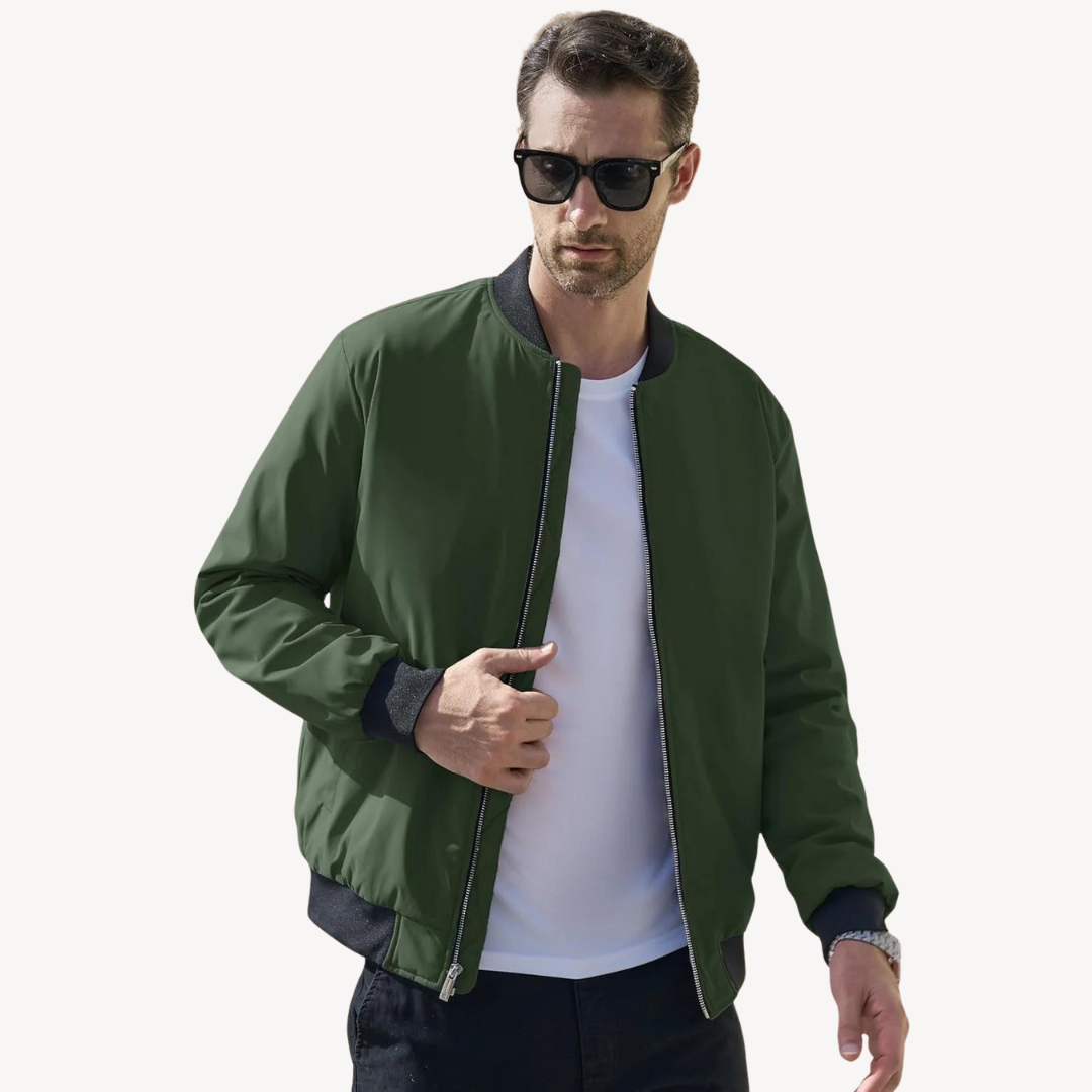 Men's Bomber Jacket with Quilted Lining | Clara Vienne