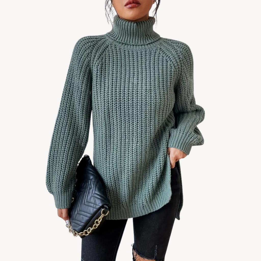 Chunky Knit Turtleneck Sweater for Women | Clara Vienne