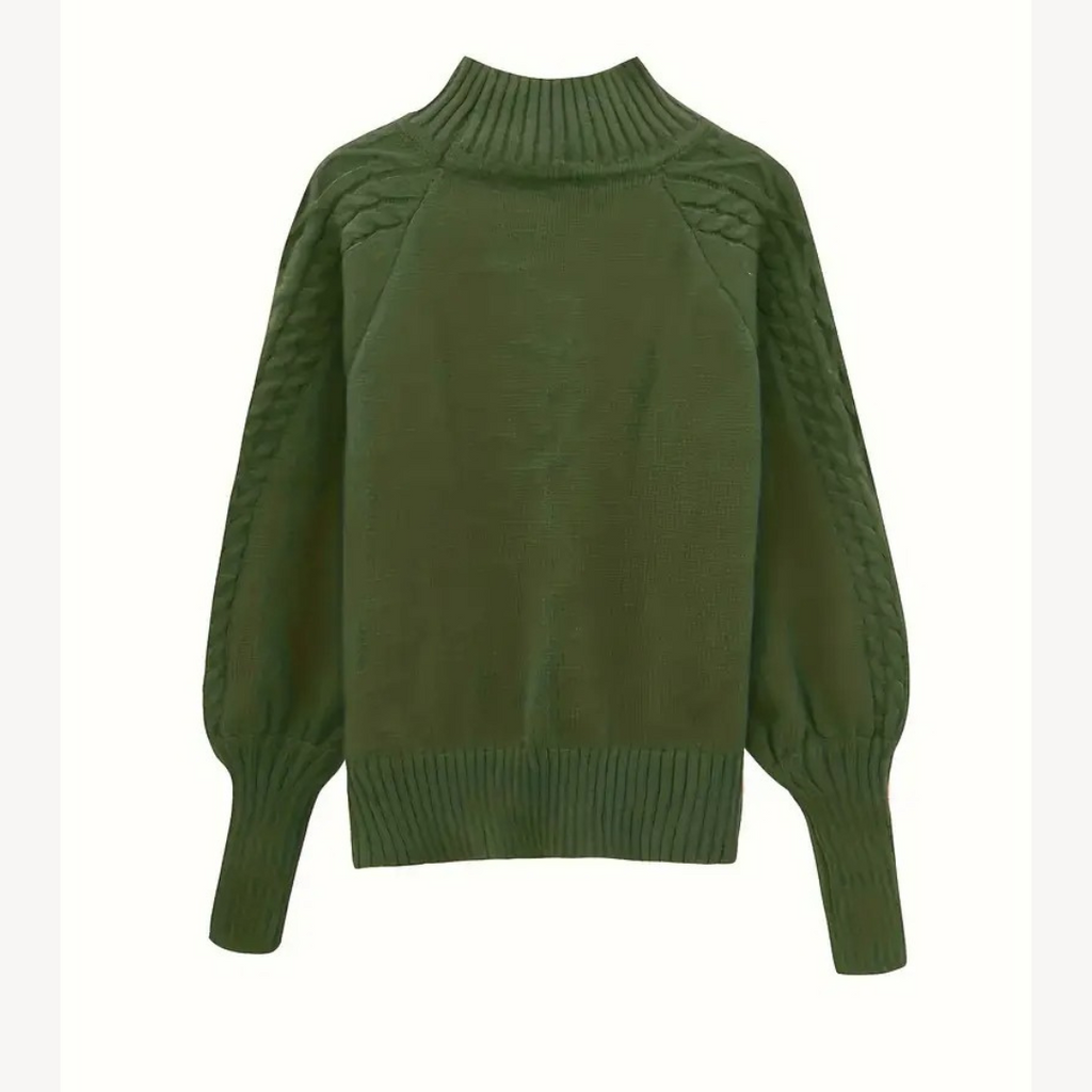 Cable Knit Turtleneck Sweater for Women | Clara Vienne