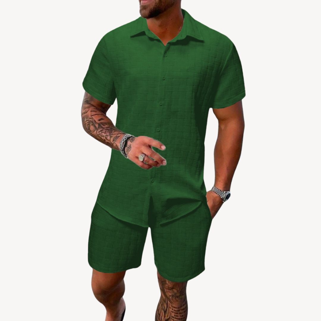 Clara Vienne | Men's Summer Linen Blend Short Set