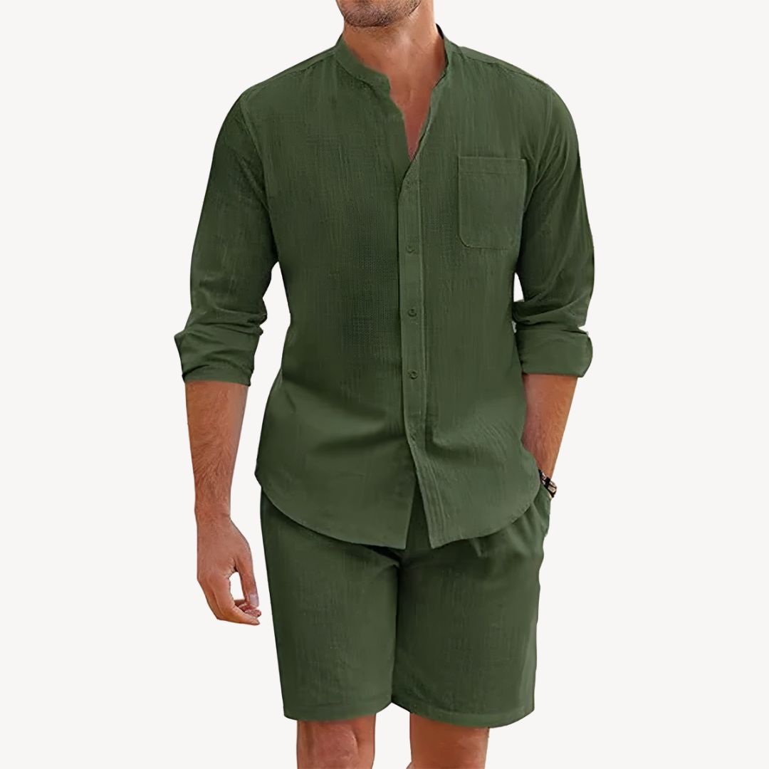 Clara Vienne | Men's Cotton Linen Shirt Set