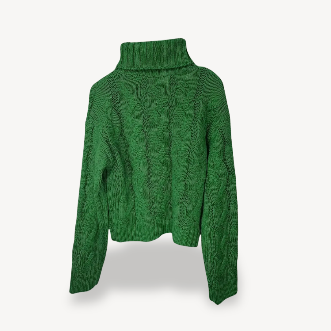 Cable Knit Turtleneck Sweater | Clara Vienne