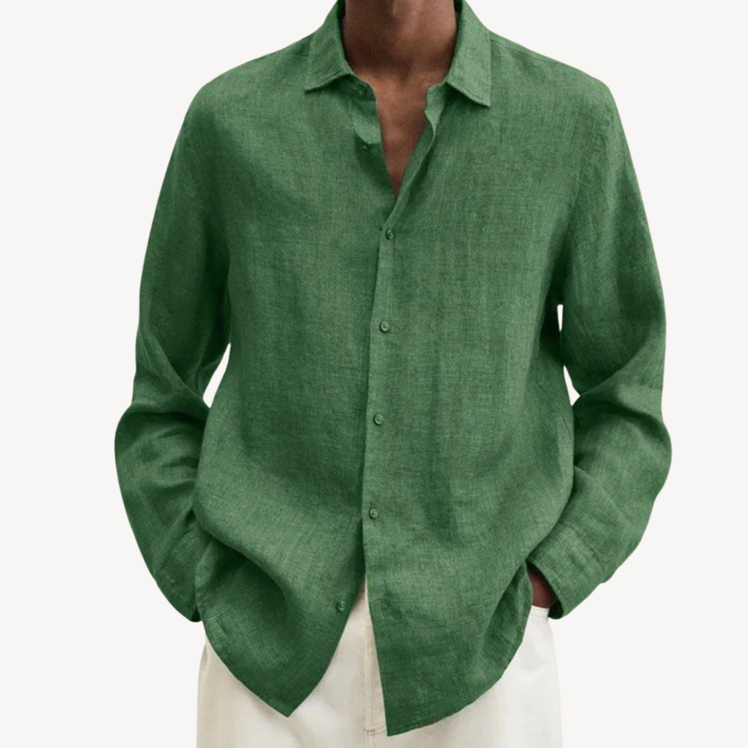 Linen Button-Up Shirt for Men | Clara Vienne