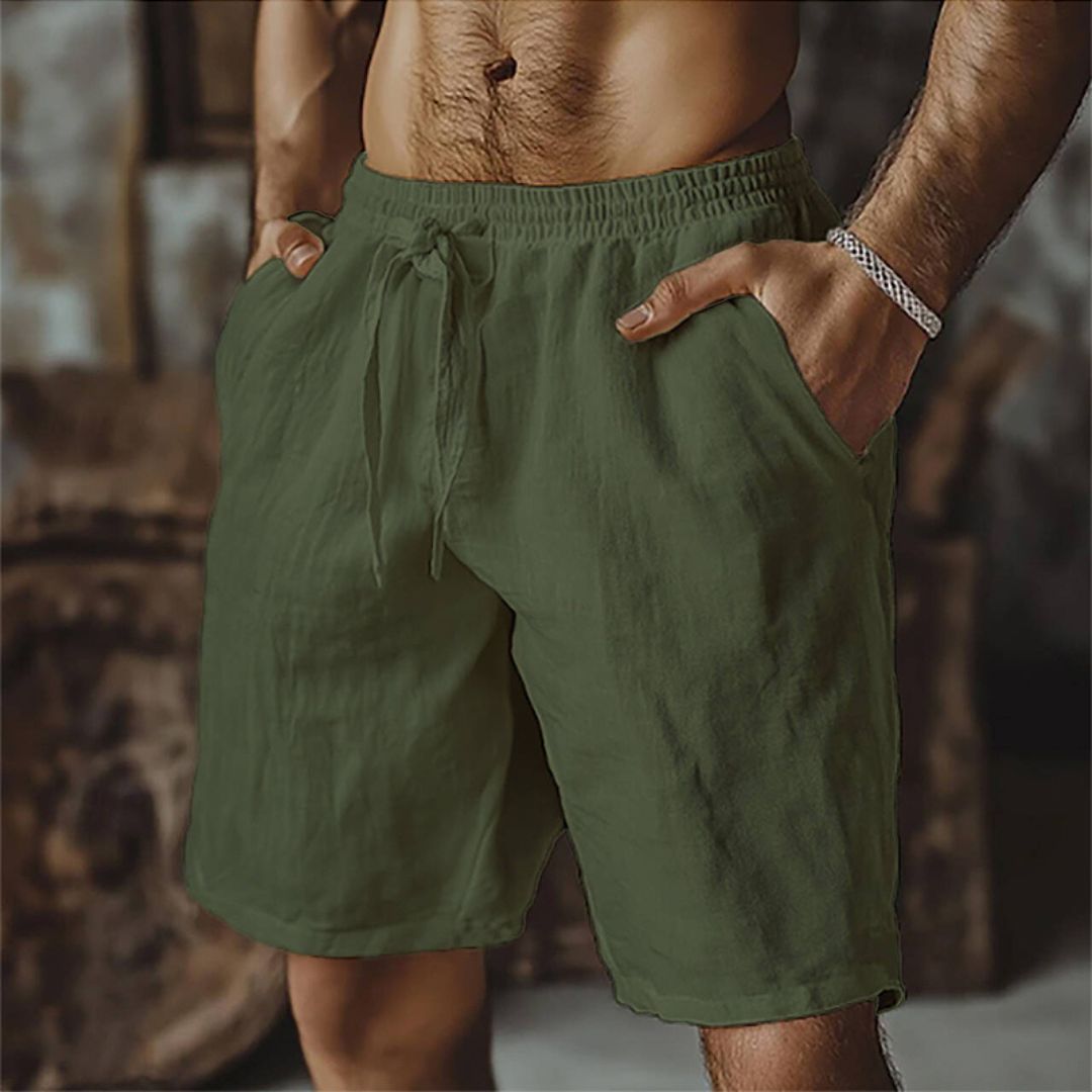 Linen Drawstring Shorts Men | Clara Vienne