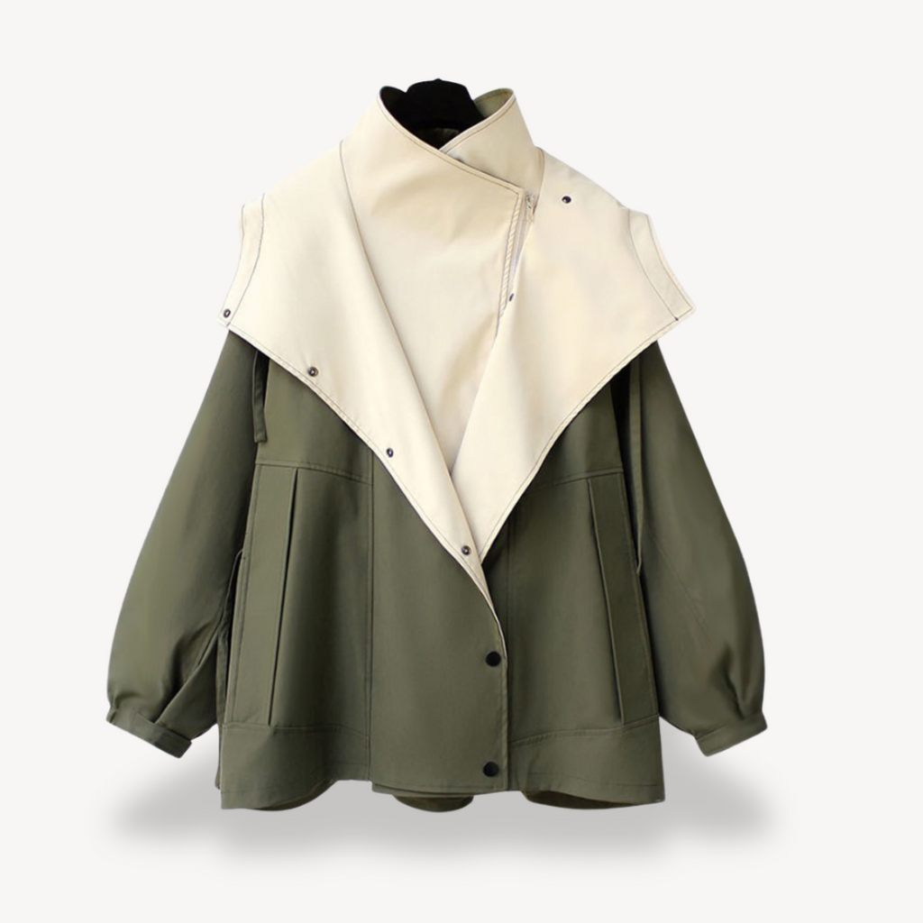 Colorblock Trench Coat for Women | Clara Vienne