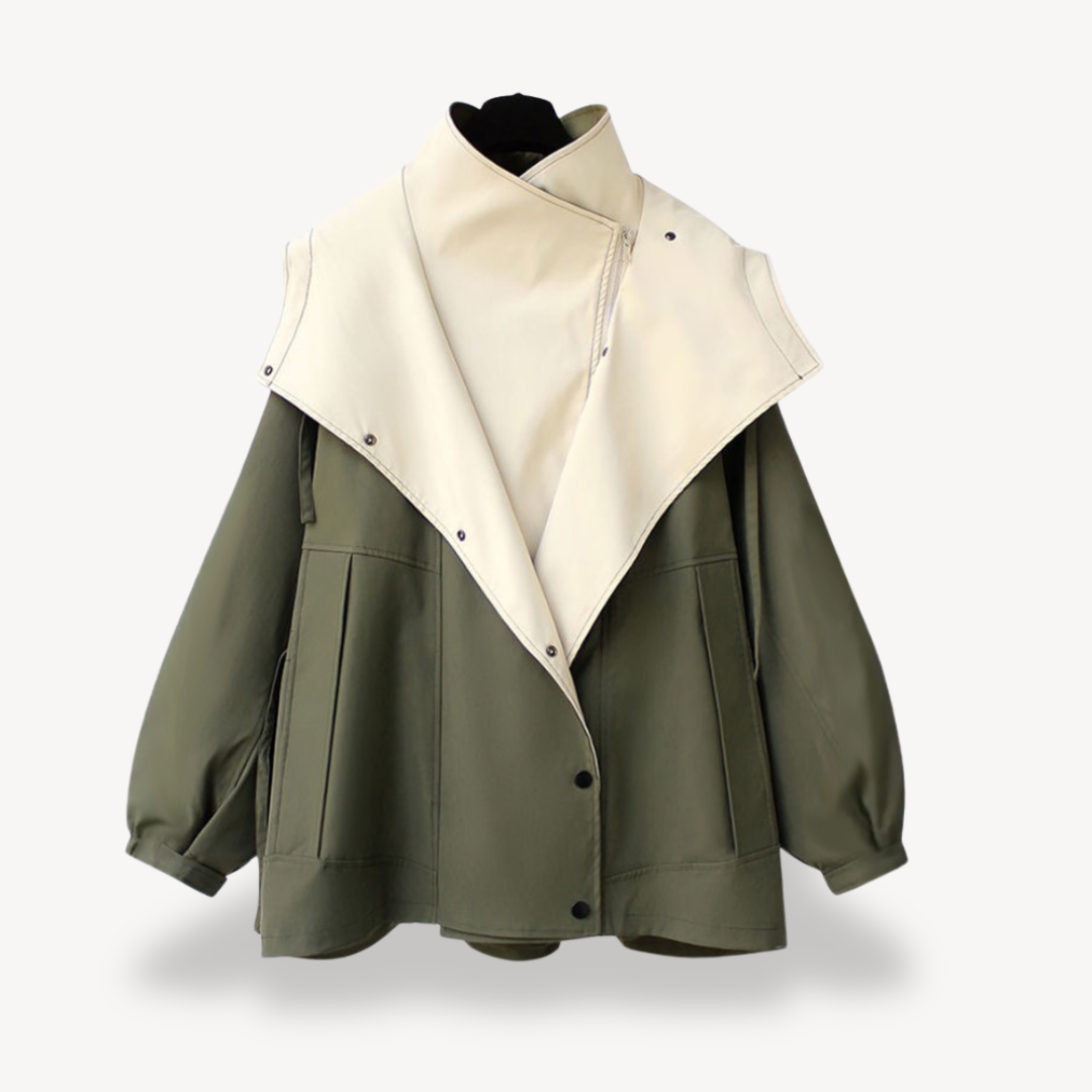 Colorblock Trench Coat for Women | Clara Vienne