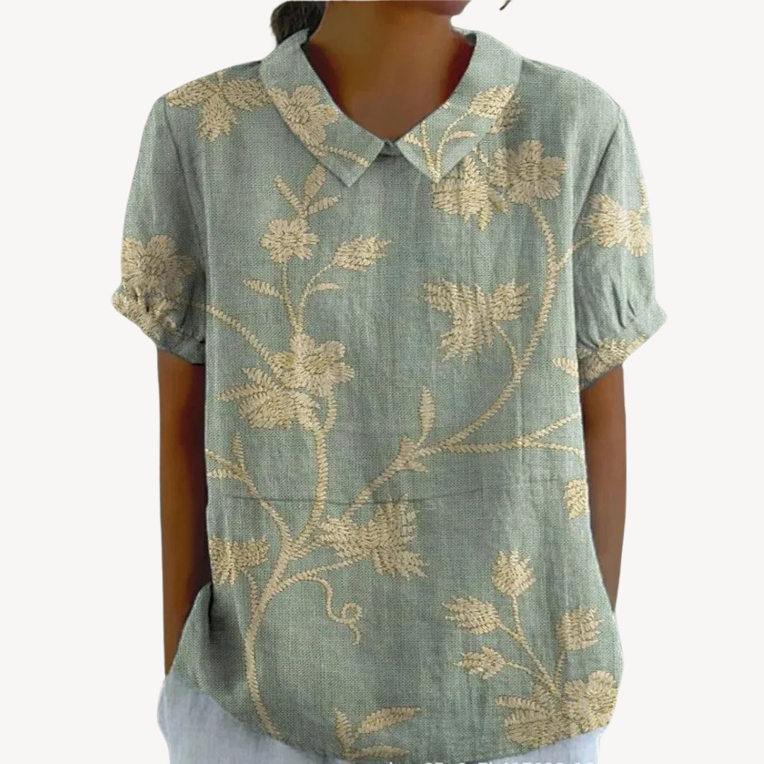 Floral Print Button-Up Shirt Women | Clara Vienne