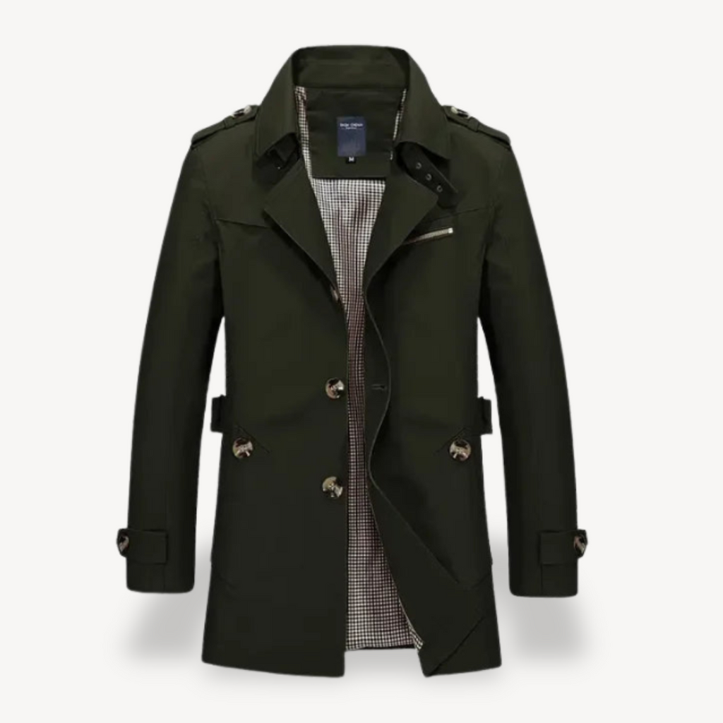 Men's Casual Slim Fit Trench Coat | Clara Vienne