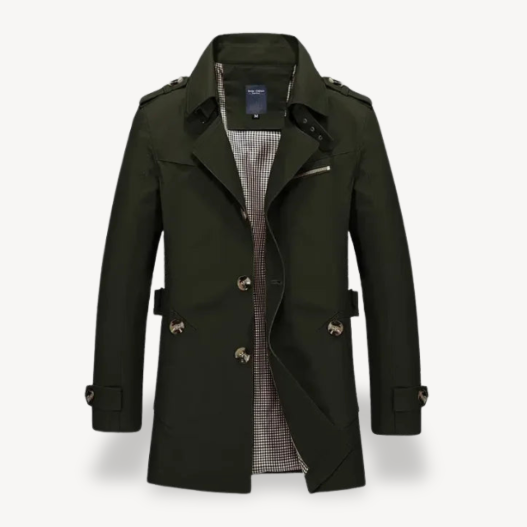 Men's Casual Slim Fit Trench Coat | Clara Vienne