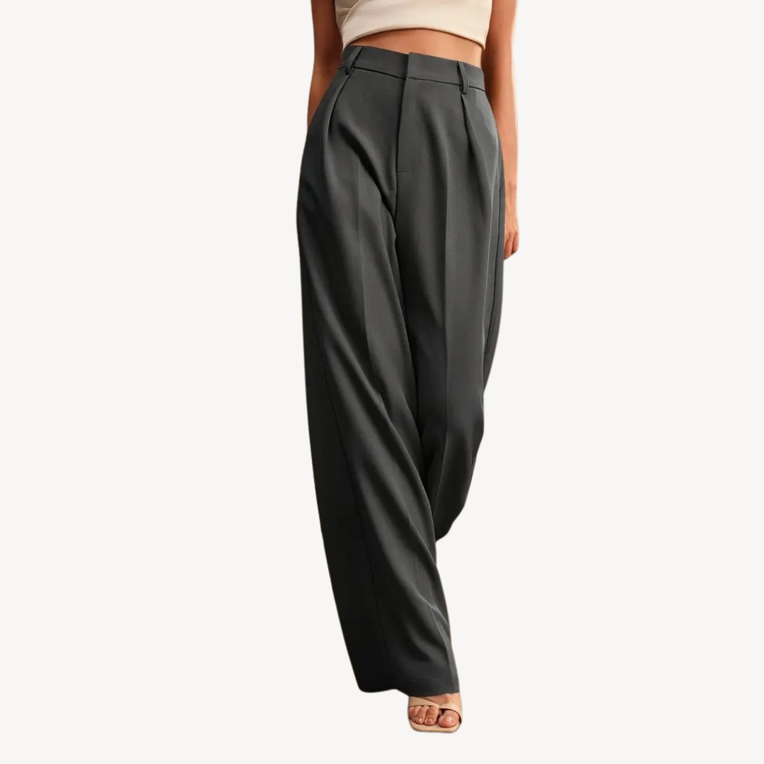 High-Waisted Pleated Trousers for Women | Clara Vienne