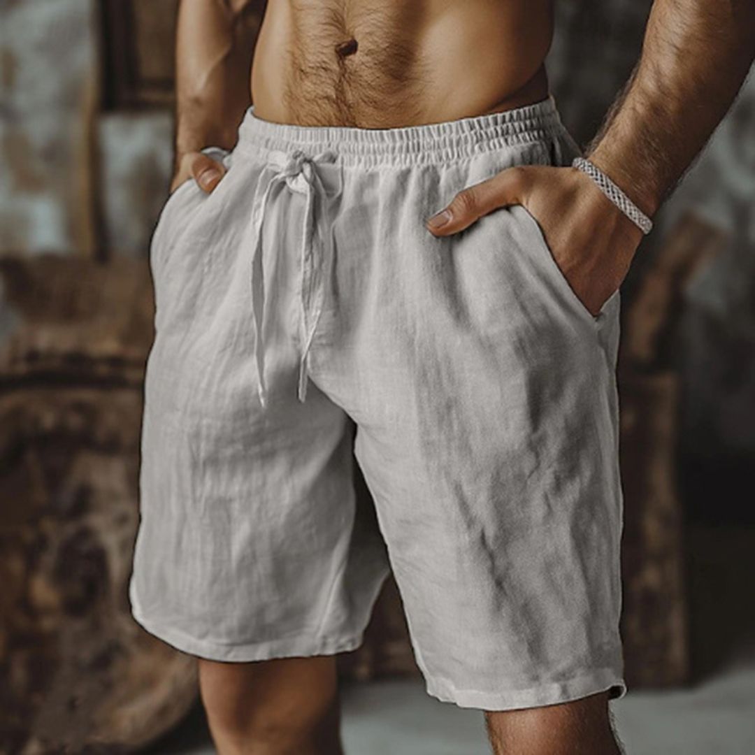Linen Drawstring Shorts Men | Clara Vienne