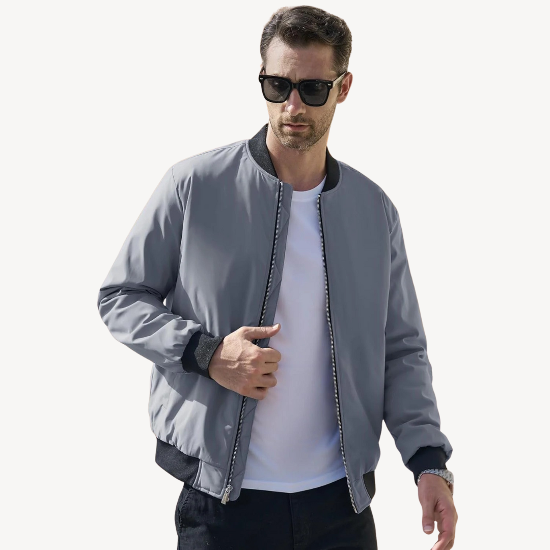 Men's Bomber Jacket with Quilted Lining | Clara Vienne