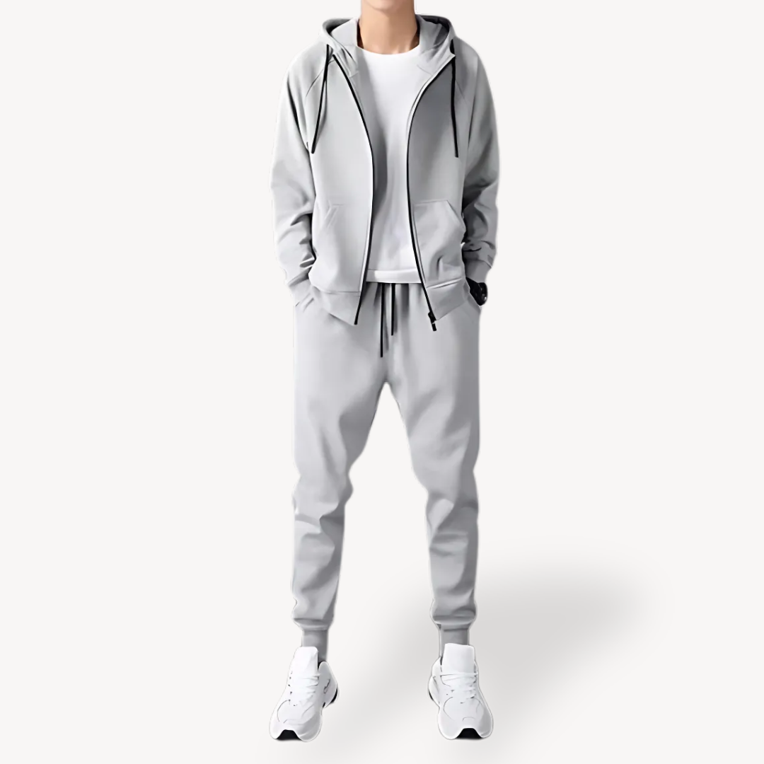 Clara Vienne Men's Fleece Tracksuit – Zip Hoodie & Joggers