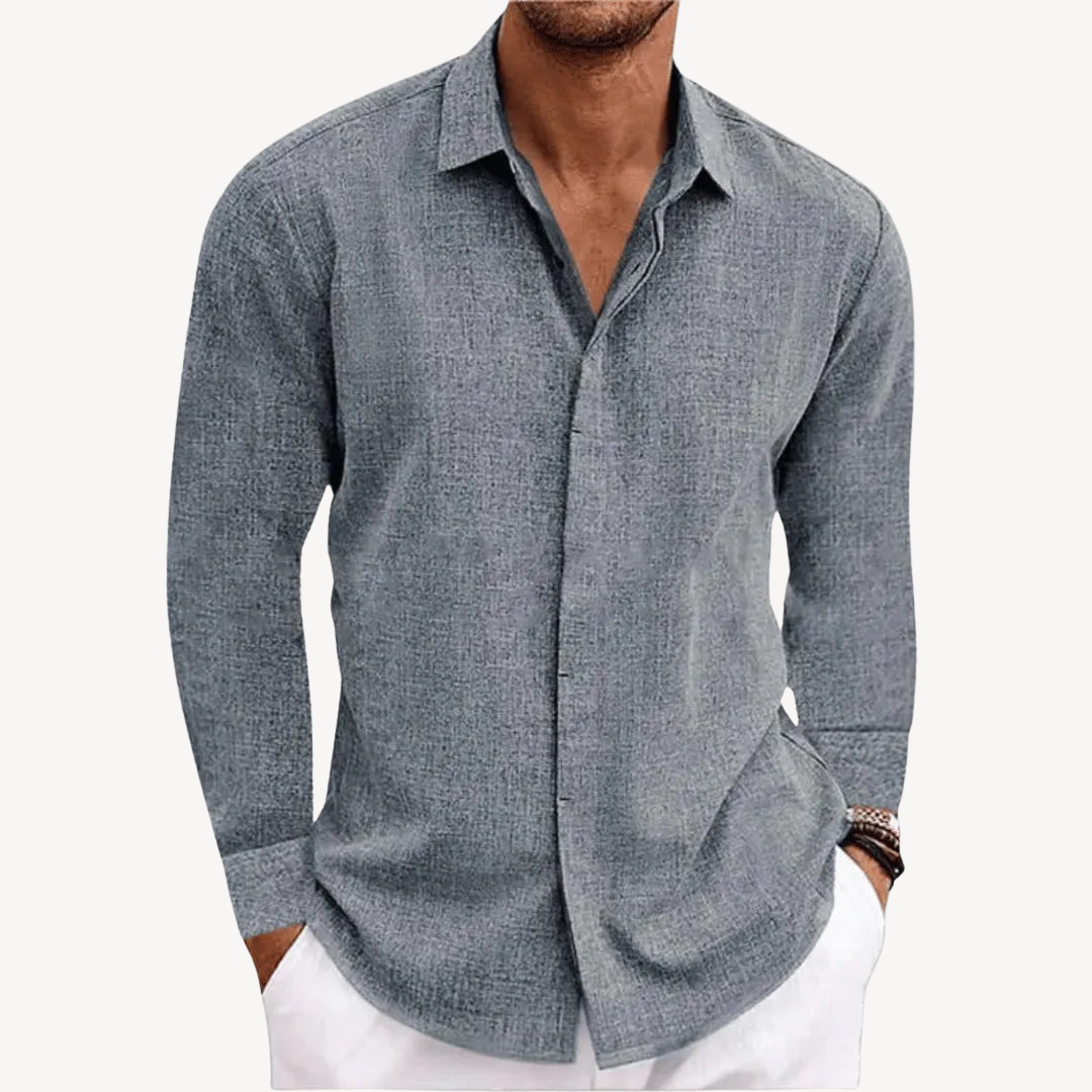 Men's Casual Linen Button-Down Shirt | Clara Vienne
