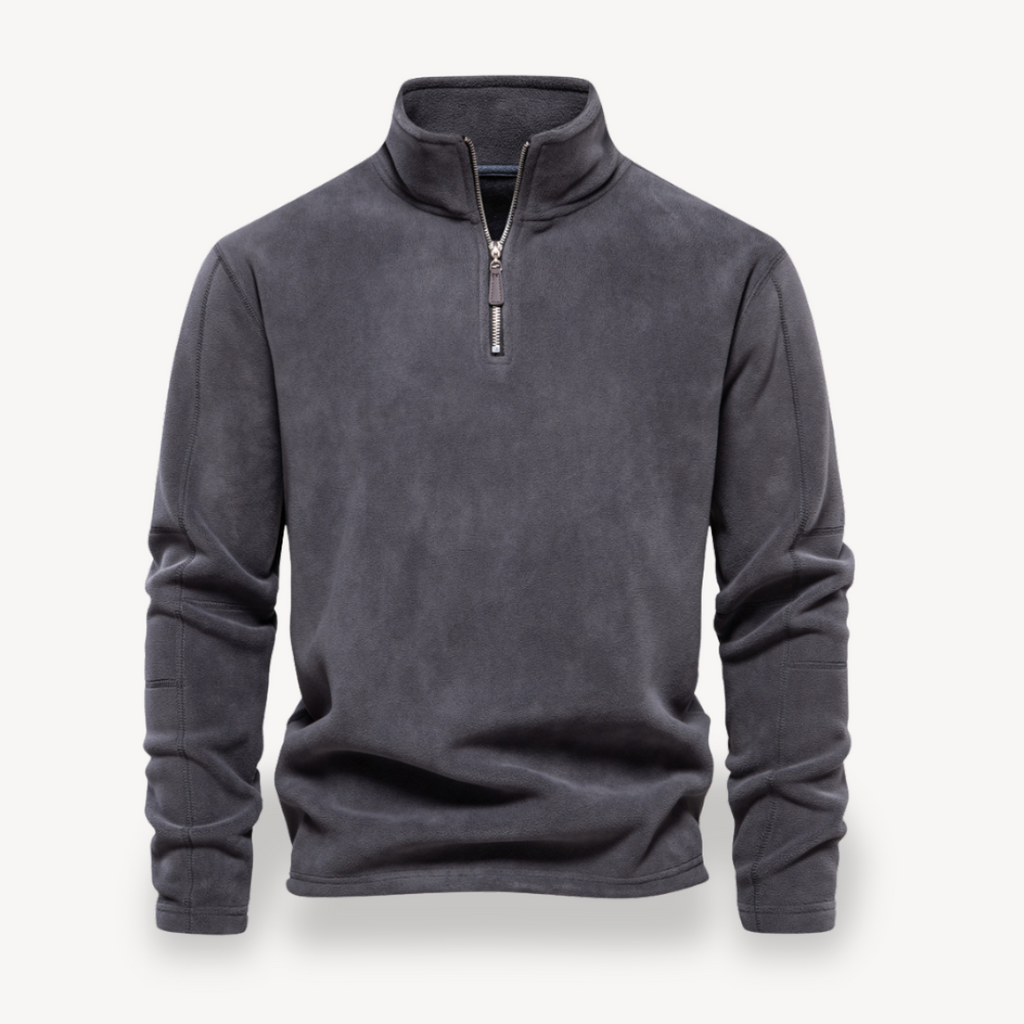 Fleece Quarter-Zip Pullover for Men | Clara Vienne