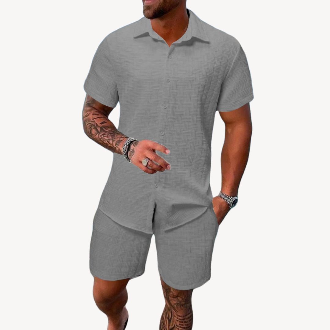 Clara Vienne | Men's Summer Linen Blend Short Set