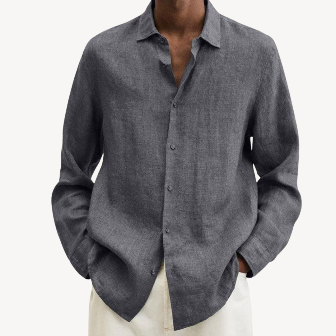 Linen Button-Up Shirt for Men | Clara Vienne