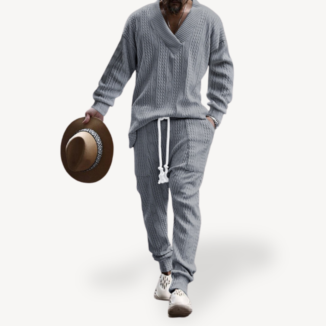 Cable Knit Sweater and Pants Set | Clara Vienne