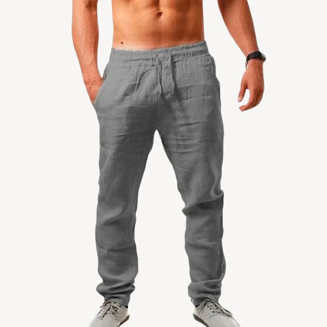 Men's Casual Linen Drawstring Pants | Clara Vienne