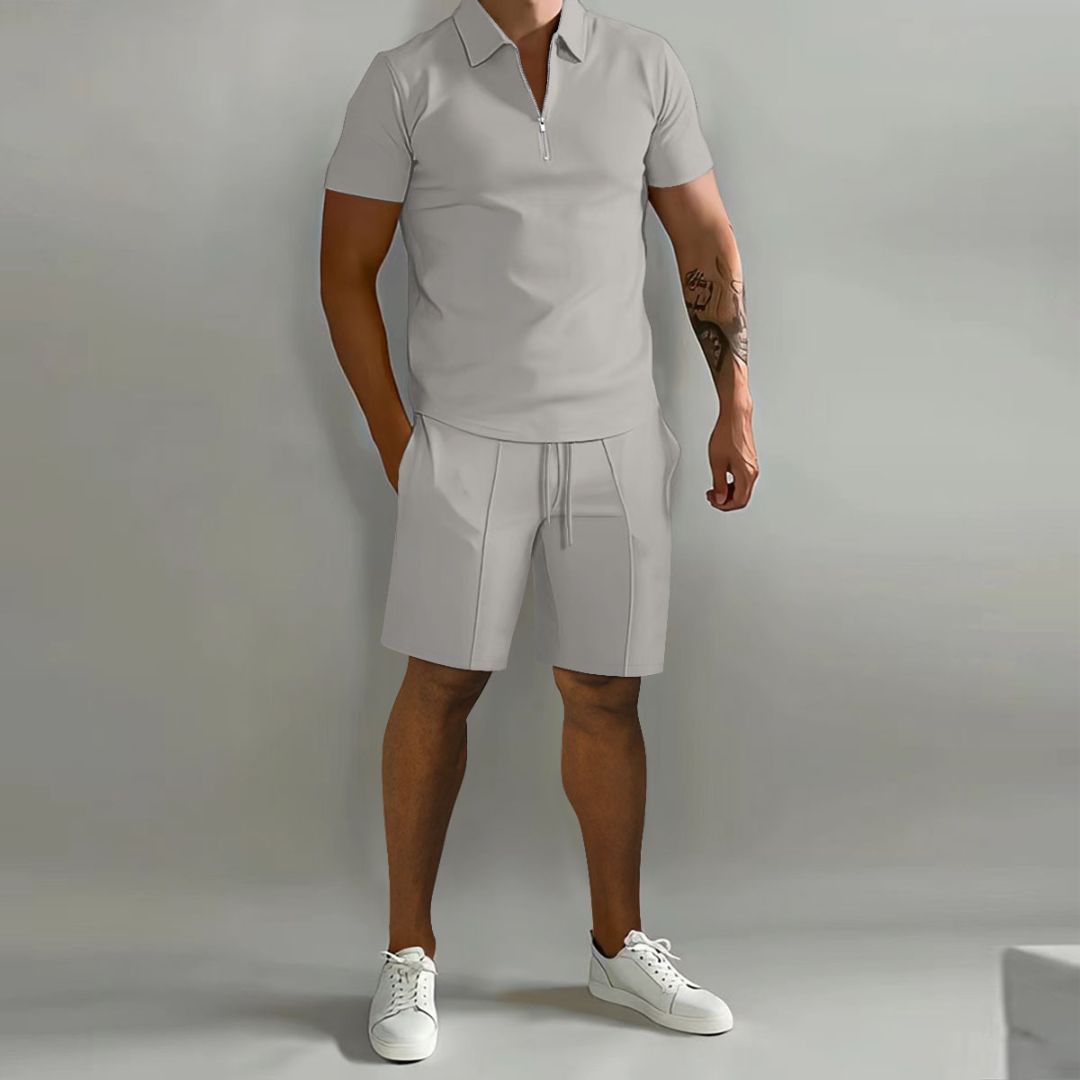 Knit Polo Shirt & Shorts Set Men | Clara Vienne