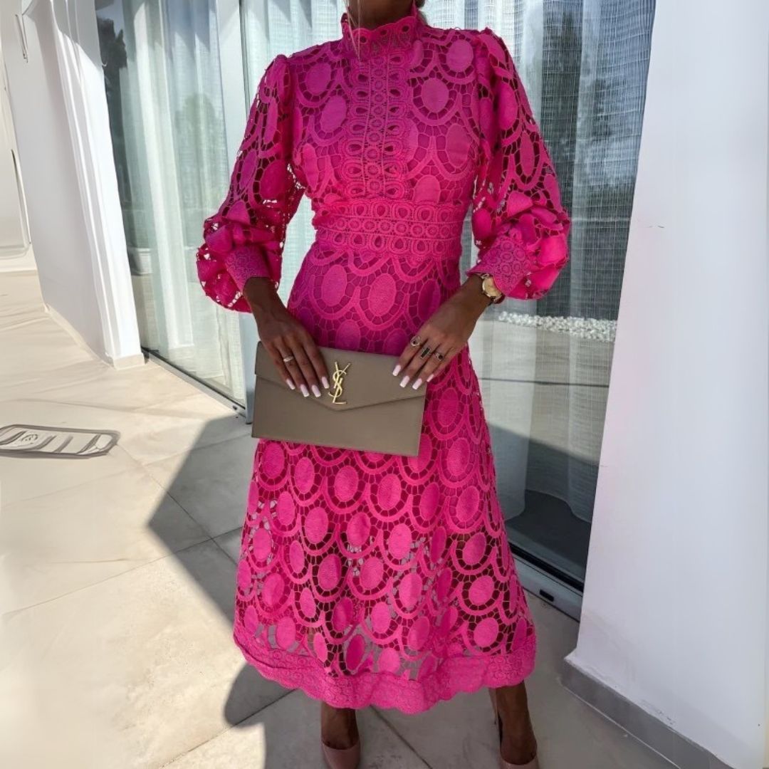 Lace Long Sleeve Midi Dress Women | Clara Vienne