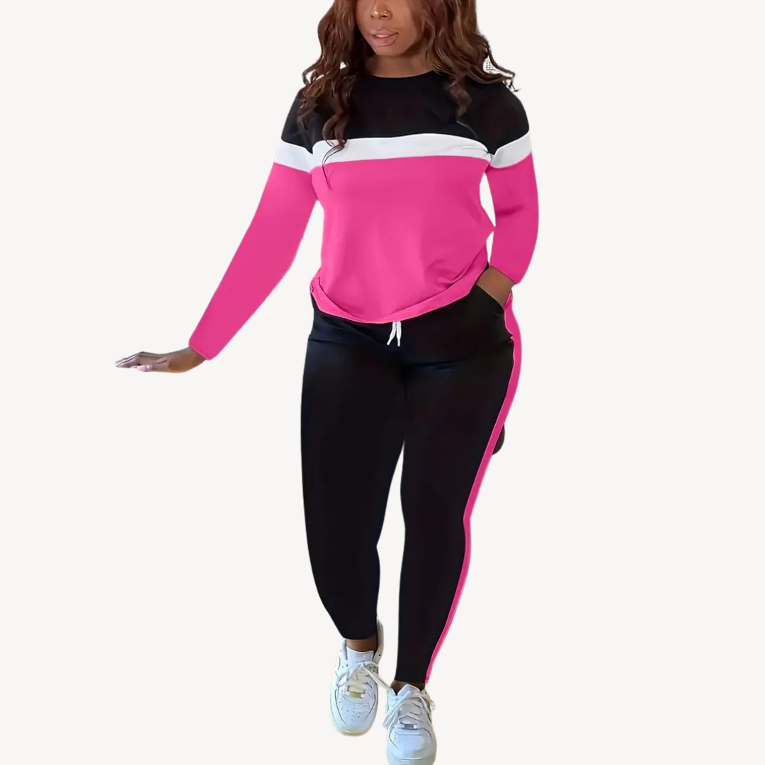 Color-Blocked Sweatsuit Set | Clara Vienne