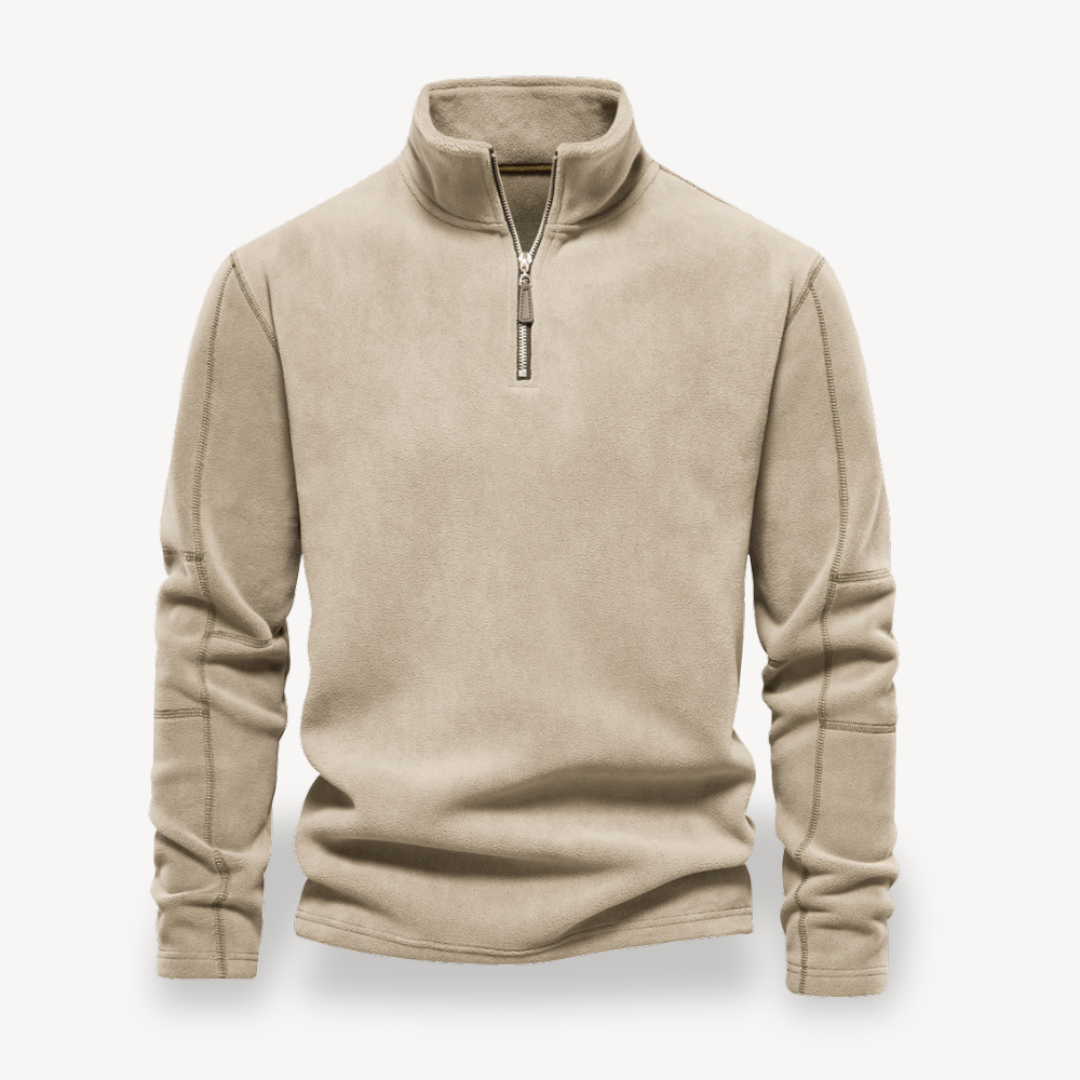 Fleece Quarter-Zip Pullover for Men | Clara Vienne