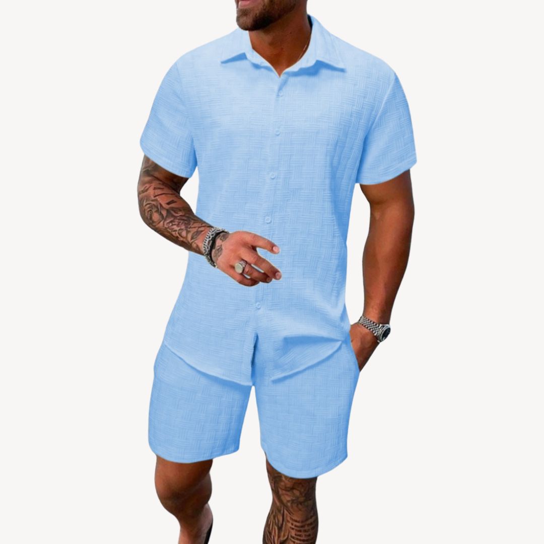 Clara Vienne | Men's Summer Linen Blend Short Set