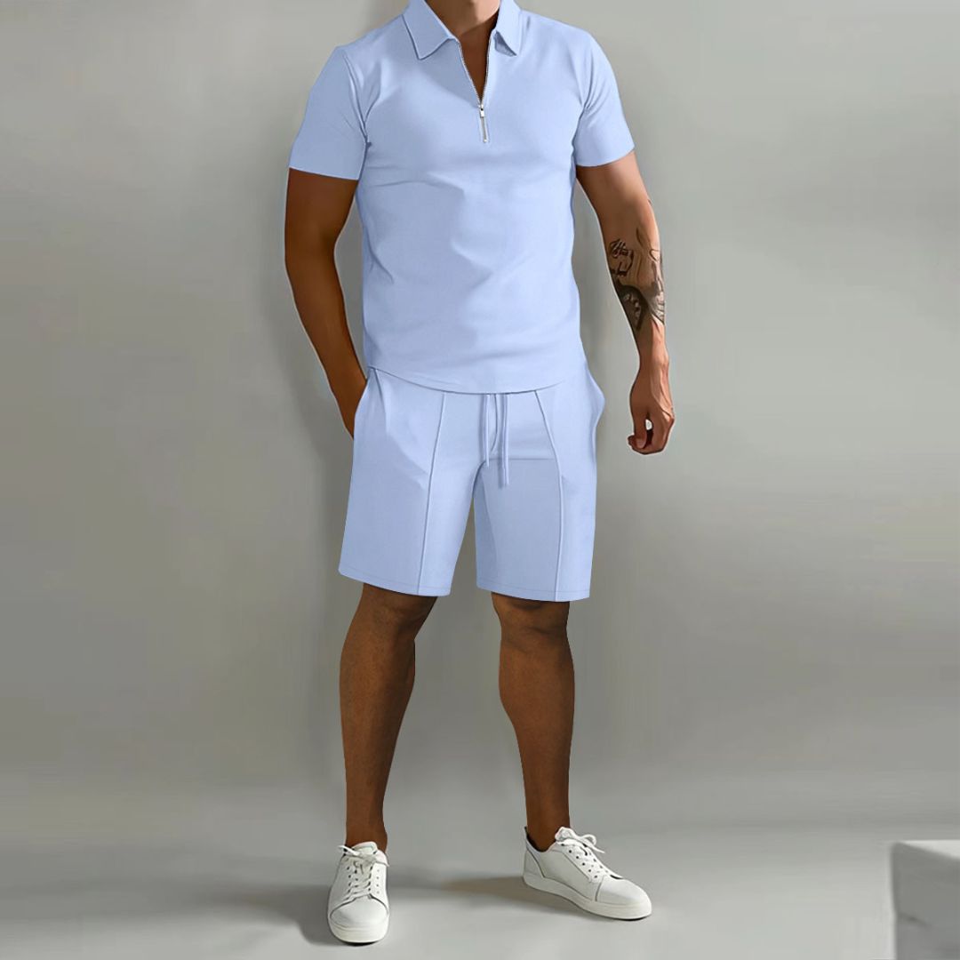 Knit Polo Shirt & Shorts Set Men | Clara Vienne