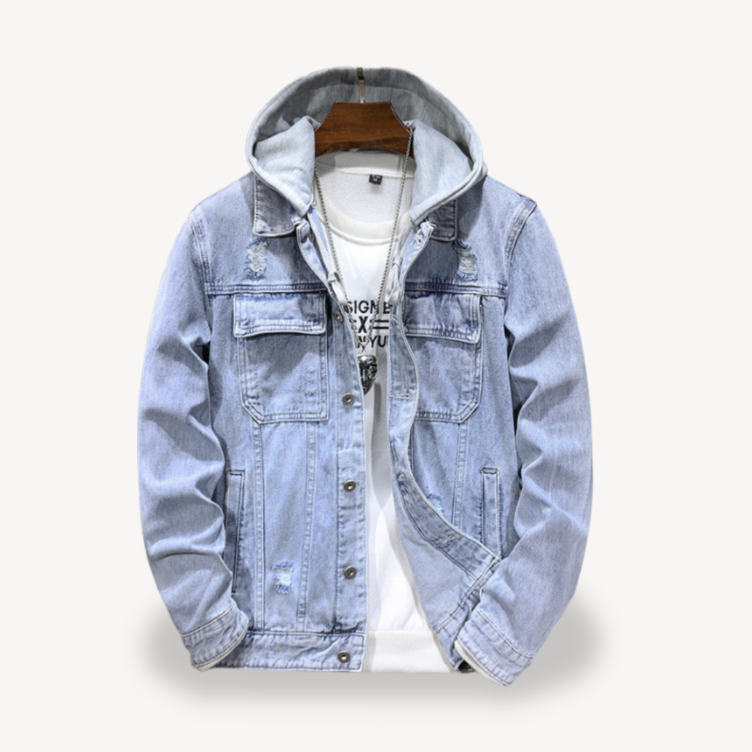Denim Hoodie Jacket for Men | Clara Vienne