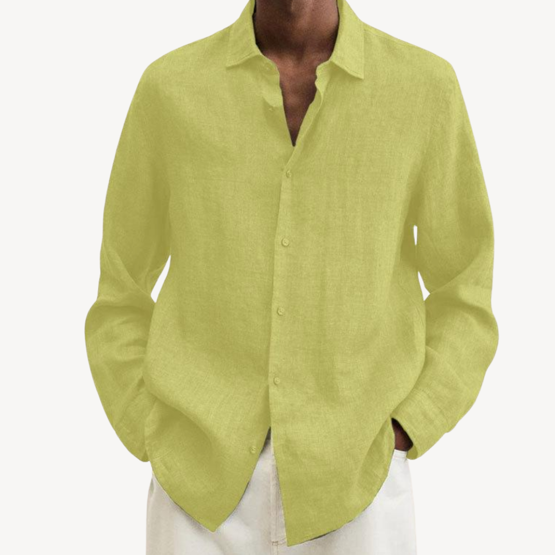 Linen Button-Up Shirt for Men | Clara Vienne