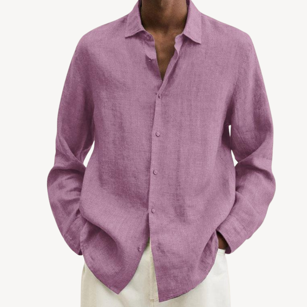 Linen Button-Up Shirt for Men | Clara Vienne
