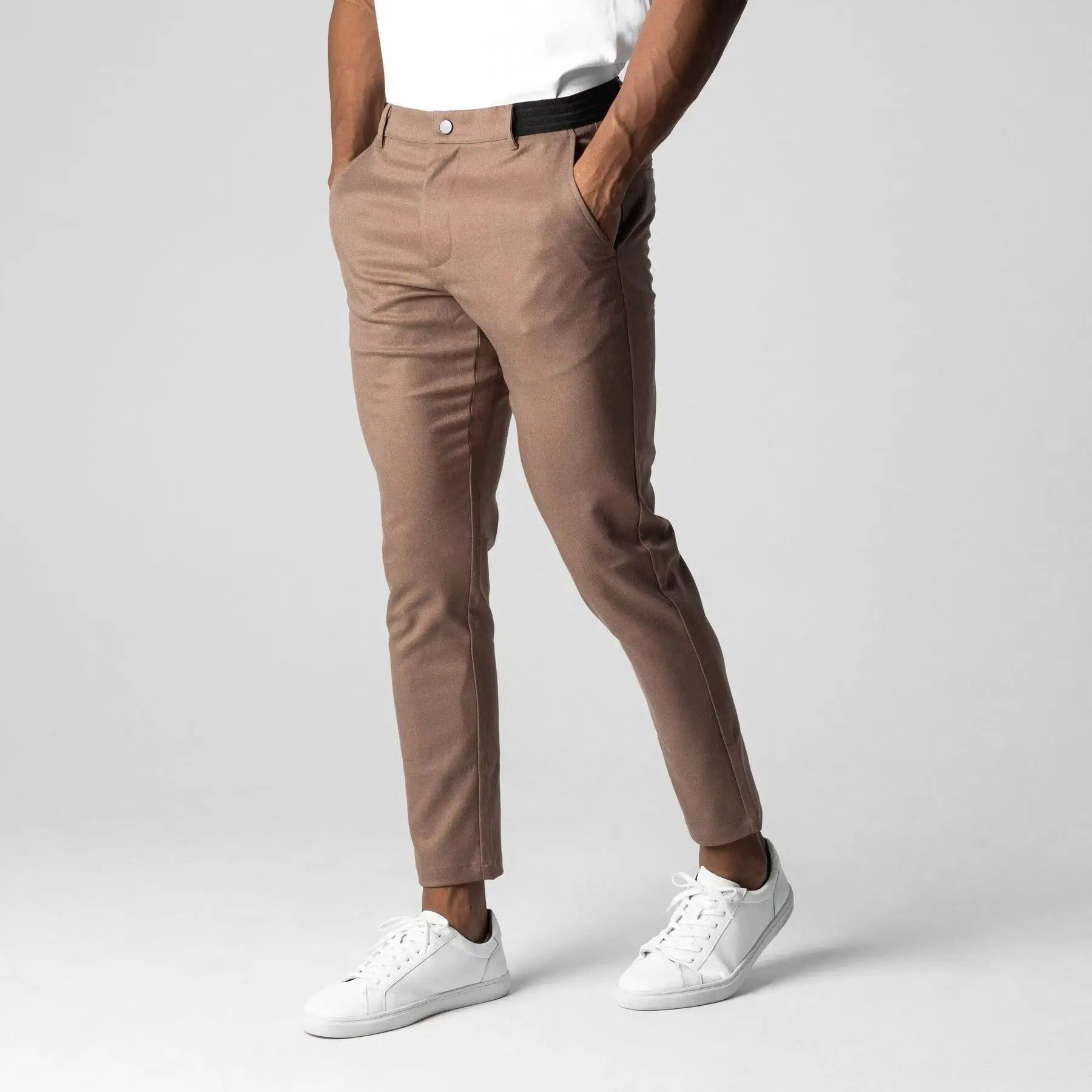Clara Vienne | Men's Slim-Fit Chino Pants - Stretch Cotton - Casual Wear