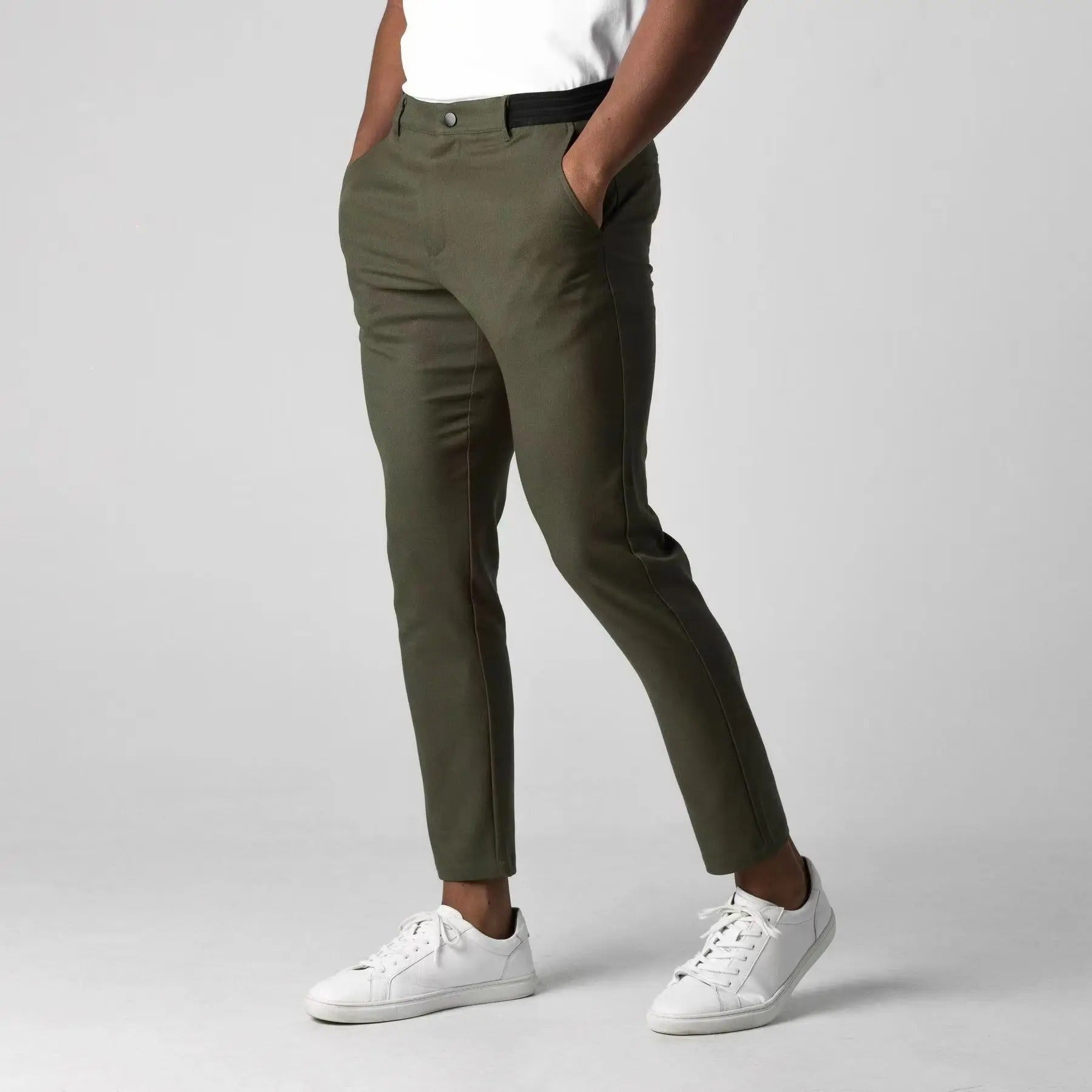 Clara Vienne | Men's Slim-Fit Chino Pants - Stretch Cotton - Casual Wear